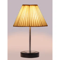 Aura Off White Textured Wood Contemporary Frusturical Shaped Table Lamp image 2