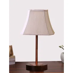 Aura Off White Wood Contemporary Frusturical Shaped Table Lamp-picture-39