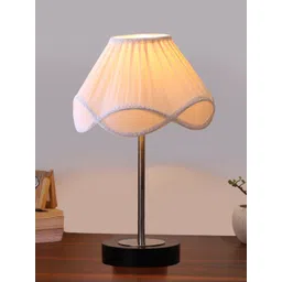 Aura Off White Wood Contemporary Frusturical Shaped Table Lamp-picture-23