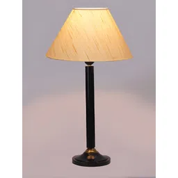 Aura Off White Wood Contemporary Triangle Table Lamp image 2