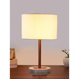 Aura Off White Wood Cylindrical Shaped Table Lamp-picture-28