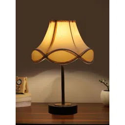 Aura Off White Wood Traditional Bell Shaped Table Lamp-picture-19