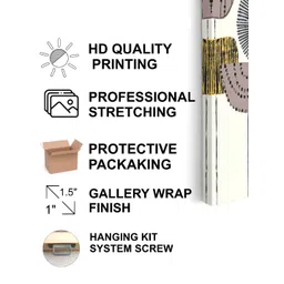 Aura Orange & Black 1 Piece Canvas Floral and Botanical Wall Paintings image 2