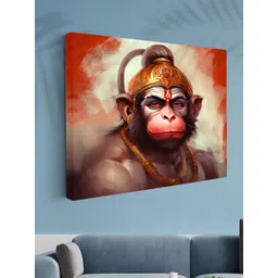 Aura Orange & Gold-Toned 1 Piece Canvas Other Wall Paintings-picture-25