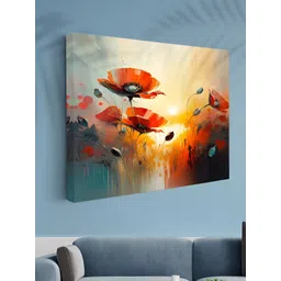 Aura Orange & Yellow 1 Piece Canvas Floral and Botanical Wall Paintings-picture-41