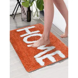 Aura Peach & White Printed 1850 GSM Anti Skid Bath Rug-picture-37