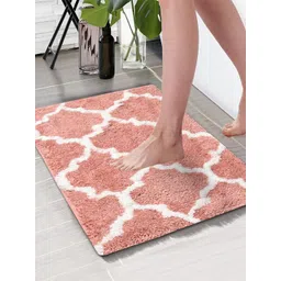 Aura Peach Coloured & White Moroccan 1850 GSM Large Bath Mat-picture-28