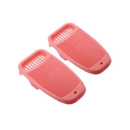 Aura Pink 2 piece Solid Plastic Bath Accessories Set-picture-39