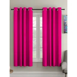 Aura Pink 2 Pieces Regular Window Curtain-picture-24