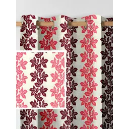 Aura Pink 2 Pieces Window Curtains-picture-30
