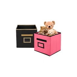 Aura Pink & Black 2 Pieces Plain Multi-Utility Organisers-picture-37