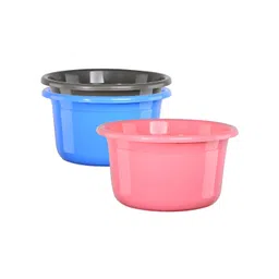 Aura Pink & Blue 3 piece Solid Plastic Bath Accessories Set-picture-33