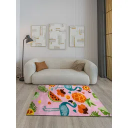 Aura Pink & Green 2500 GSM Microfiber Anti-Skid Carpet-picture-19