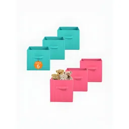Aura Pink & Green 6 Pieces Storage Box Organisers-picture-14
