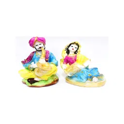 Aura Pink & Yellow 2 Pieces Musicians Figurine Showpieces-picture-13