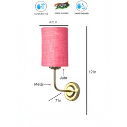 Aura Pink Metal Traditional Cylinder Shaped Shaped Wall Lamp-picture-15