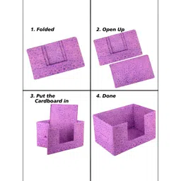 Aura Purple & Blue Floral Printed Saree Organiser image 3