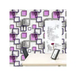 Aura Purple & White 3D Printed Self Adhesive Wall Sticker-picture-31