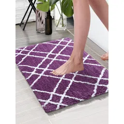 Aura Purple & White Anti-Skid 1850 GSM Bath Mat-picture-15