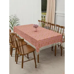 Aura Purple Floral Waterproof Plastic 6-Seater Table Cover-picture-29