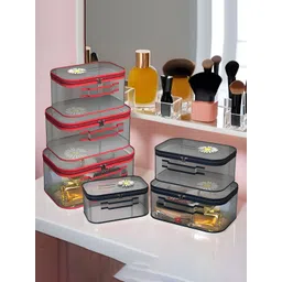 Aura Red & Blue 6 Pieces Printed Makeup Bag Organisers-picture-14