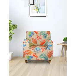 Aura Red & Blue Printed Stretchable One Seater Sofa Cover-picture-38
