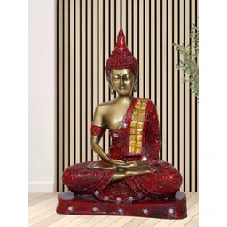Aura Red & Gold-Toned Religious Idol Showpiece-picture-23