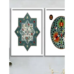 Aura Red & Green 2 Pieces Floral And Botanical Wall Arts-picture-32