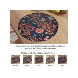 Aura Red & Navy Blue Digital Printed Cotton Table Placemats-picture-40