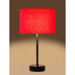 Aura Red Metal Cylindrical Shaped Table Lamp-picture-17