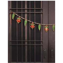 Aura Red Shubh Labh Metal Toran For Door-picture-24