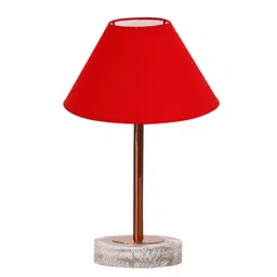 Aura Red Wood Frusturical Shaped Table Lamp-picture-42