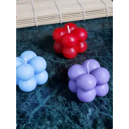 Aura Set Of 3 Red & Blue Tea Light Candle-picture-45