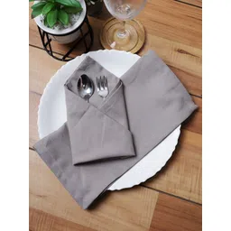 Aura Set of 6 Grey Pure Cotton Table Napkins-picture-37