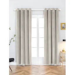 Aura Silver-Toned 2 Pieces Room Darkening Door Curtain-picture-41