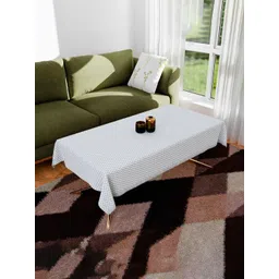 Aura Silver-Toned & Grey Printed Anti-Skid 4-Seater Table Cover-picture-31