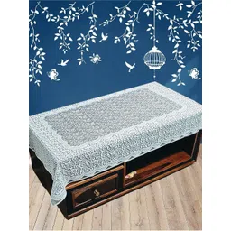 Aura Silver-Toned Ethnic Motifs 2 Seater Rectangle Table Cover-picture-24