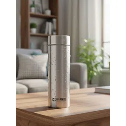 Aura Silver-Toned Single Stainless Steel Water Bottle-picture-43