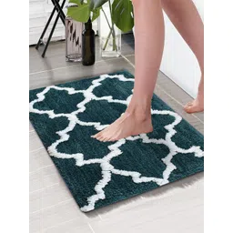 Aura Teal Green & White Anti-Skid Microfiber 1850 GSM Bath Mat-picture-26