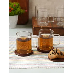 Aura Transparent 6 Pieces Borosilicate Glass Cups 200 ml image 1