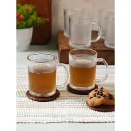 Aura Transparent 6 Pieces Textured Glass Cups 200 ml-picture-10