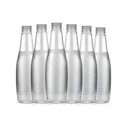 Aura Transparent Set of 6 Plastic Solid Water Bottle-picture-34