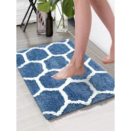 Aura Turquoise Blue Geometric 1850 GSM Microfiber Bath Rug-picture-38