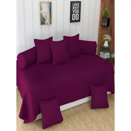 Aura Violet & White 8 Pieces Striped Diwan Set-picture-26