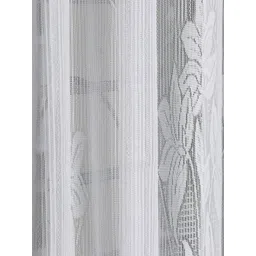 Aura White 2 Pieces Self Design Sheer Door Curtains image 5