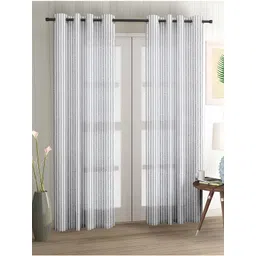 Aura White 2 Pieces Sheer Long Door Curtains-picture-38