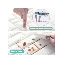 Aura White 8 Pcs Printed Paper Wall Sticker image 5