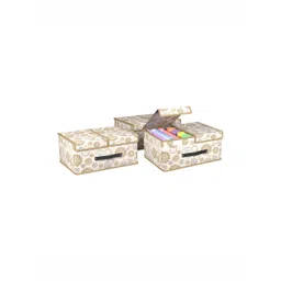 Aura White & Beige 3 Pieces Foldable Drawer Organisers-picture-24