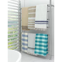 Aura White & Beige 5 Printed Cotton 210 GSM Bath Towel-picture-34