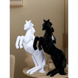 Aura White And Black 2 Pieces Birds And Animals Figurine Showpiece-image-12